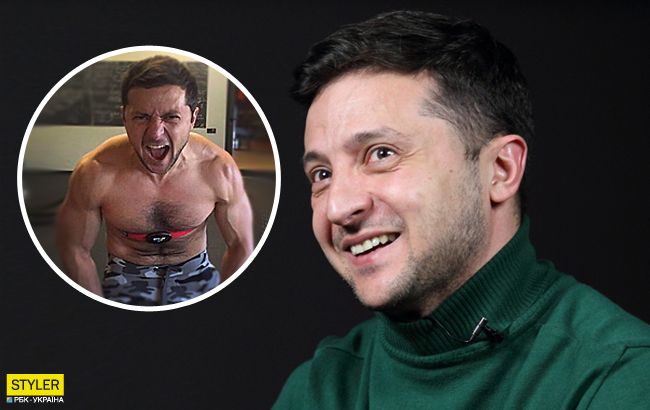 Зеленский без футболки: как и почему менялась фигура президента (фото, видео)