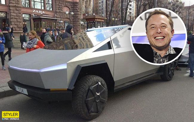 В Киеве заметили пикап будущего Илона Маска: Cybertrack оказался с сюрпризом