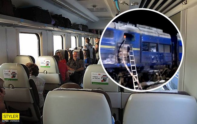 Поезд "Укрзализныци" загорелся на пути из Киева в Херсон (фото)