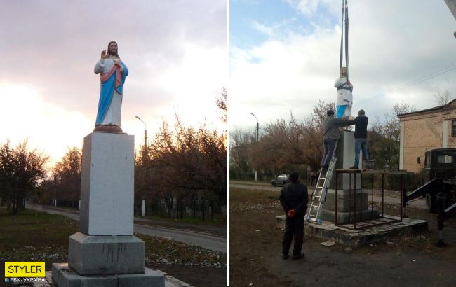 Под Запорожьем Ленина "декоммунизировали" в Иисуса (фото)