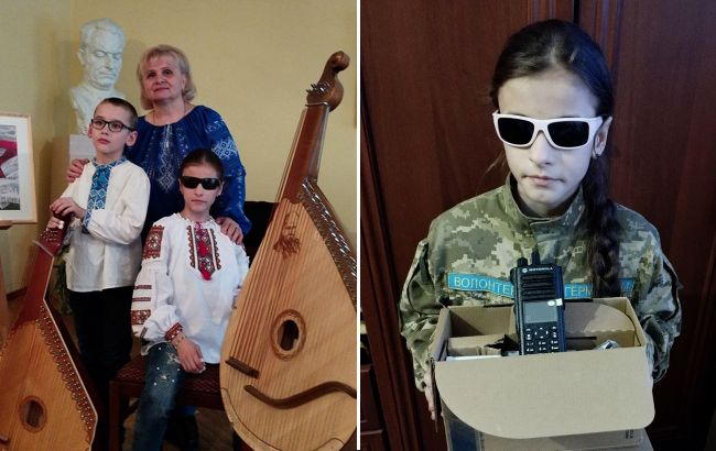 Юна незряча співачка назбирала для воїнів ЗСУ на дрон, авто і рації (фото)