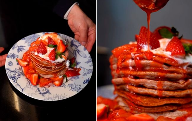 Полуничні оладки, які підкорять вас своїм смаком. Рецепт від зіркового кухаря (відео)