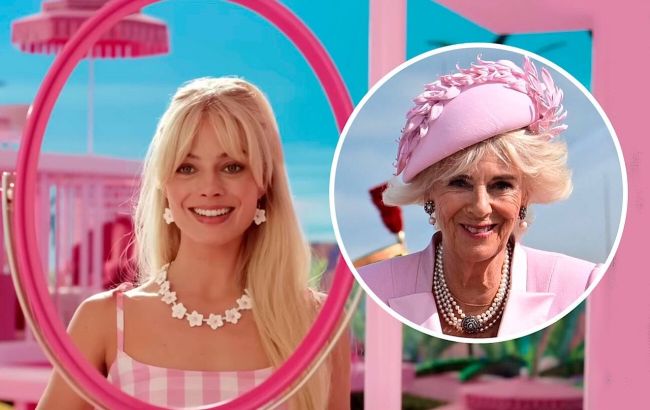 Барби в преклонном возрасте. Жена короля Чарльза III посетила Париж в ярко-розовом наряде