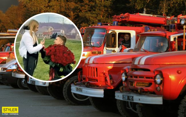 Украинский спасатель устроил любимой необычное предложение руки и серца: трогательное видео