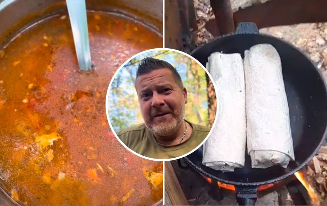 Равіолі з моцарелою та паста карбонара. Військовий ЗСУ показав, чим харчуються захисники на Донецькому напрямку