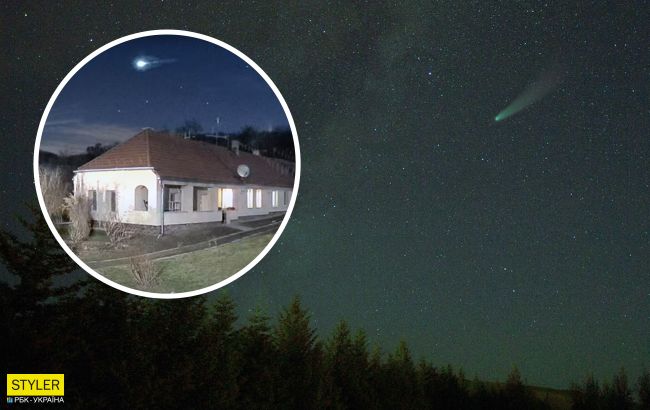 В небе над Венгрией пролетел светящийся зеленый шар: видео явления