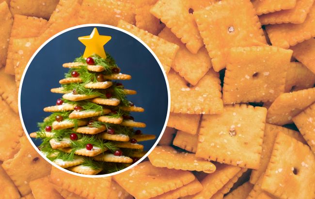 Готуємо сирну ялинку з крекерів на Новий рік: гості будуть в захваті