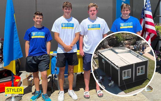 В США школьники собрали деньги на модульные дома для украинцев, и приехали в Макаров для установки