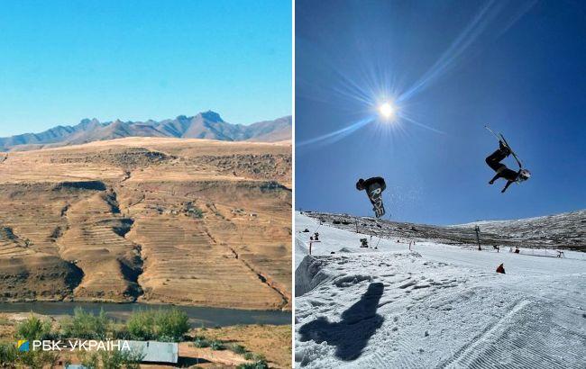 Редкое явление. В Африке в разгар лета катаются на лыжах: фото