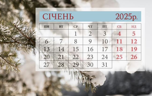 Календарь праздников и выходных дней на январь 2025 года: все важные и интересные даты