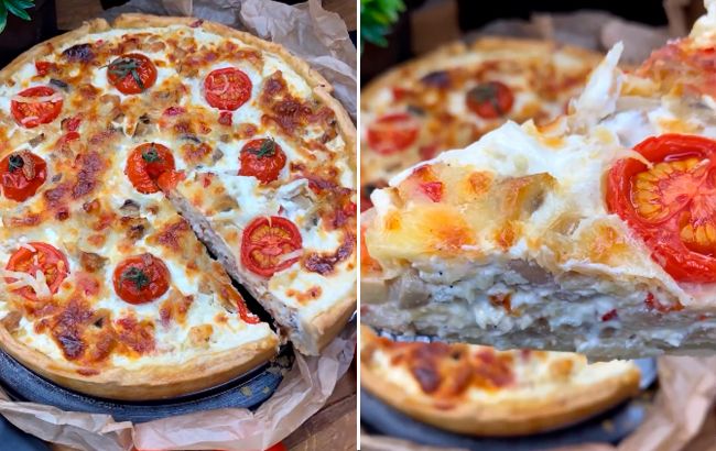 Кіш з грибами та куркою: дуже смачна та проста страва на кожен день