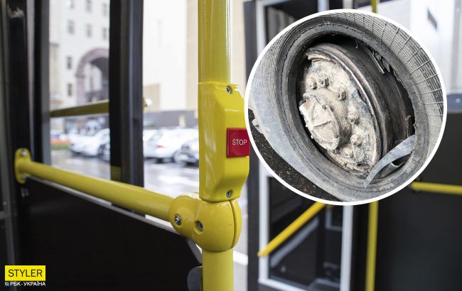 В Черновцах во время движения отлетело колесо маршрутки: пострадала женщина