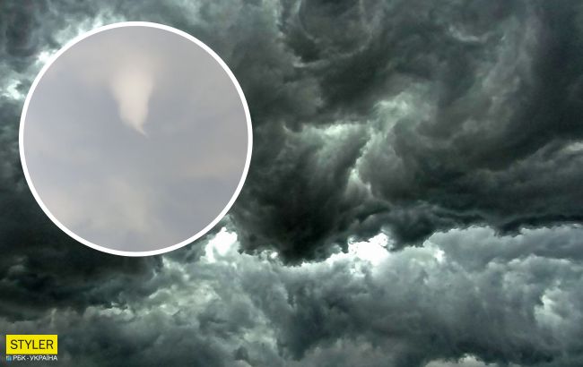 Над Черкасской областью пронесся редкий смерч: видео уникального явления