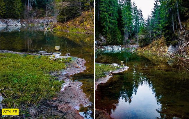 В Карпатах из-за непогоды исчезло красивое изумрудное озеро: его очень любили туристы