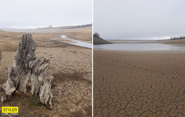 В Крыму пересохло стратегическое водохранилище: осталась лужица