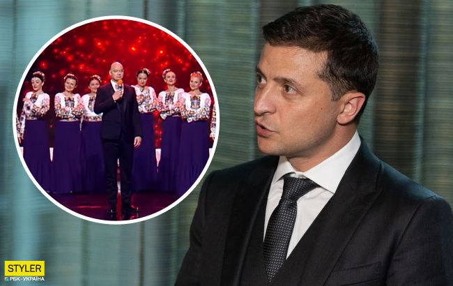 Зеленский отреагировал на скандальный номер "Квартала 95" и хора Веревки