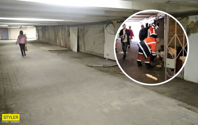 В Киеве зачистили от МАФов "культовые" переходы (фото)