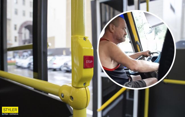 У Києві спіймали на відео маршрутника з одним оком, який розпивав за кермом пиво