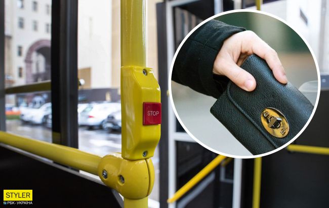 В маршрутке Киева на горячем поймали хромого вора-карманника и аккуратно положили на траву