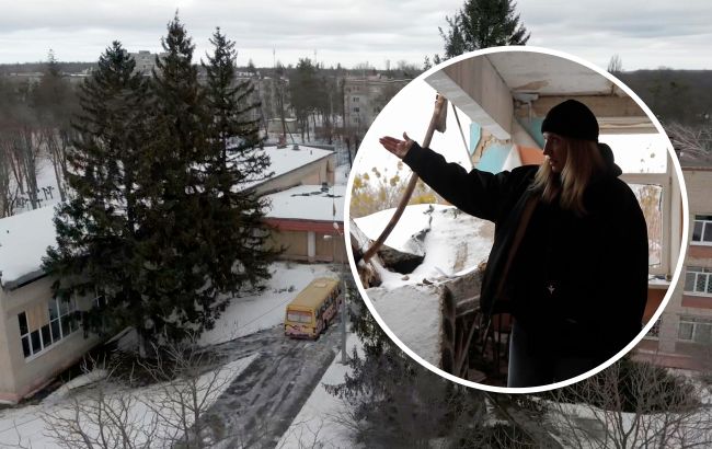 "Найбільше вцілів кабінет української мови та літератури": Леся Нікітюк завітала у зруйновану школу в Харкові