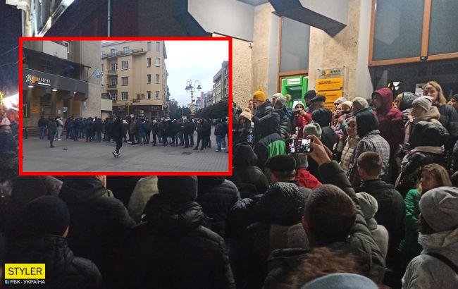 В Ивано-Франковске родители всю ночь мерзли в очереди ради записи в детсад (видео)