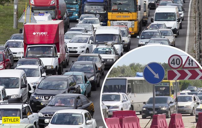 Гігантський затор перед Одесою показали з висоти: вражаюче відео