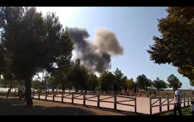 В Испании после парада разбился военный самолет