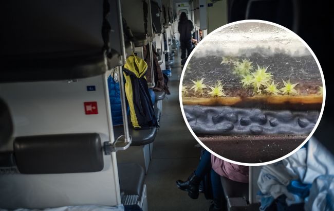 Укрзалізницю розкритикували через "екопоїзд" з рослинами на брудних вікнах (фото)