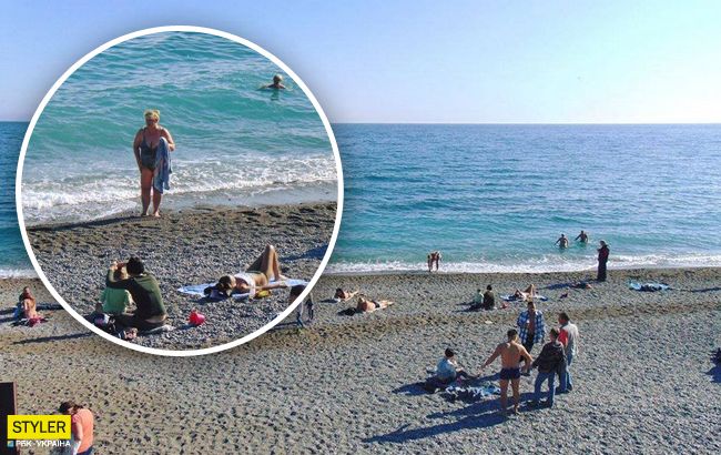 Такого не было даже летом: крымские пляжи заполонили отдыхающие (фото)