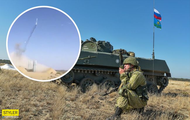 В России на учениях упала ракета: военные с матом разбегались в стороны (видео)