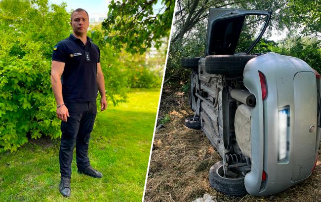 Чоловік врятував водія з авто, що перекинулося й могло вибухнути: історія сміливого вчинку