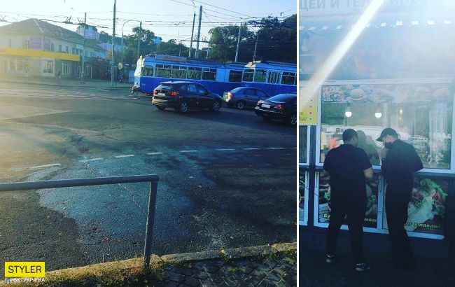 В Виннице выливают помои прямо на дорогу: вернулись в средневековье?