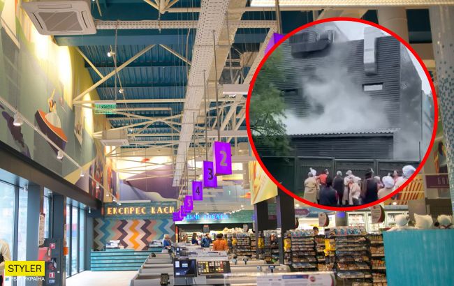 В Киеве горит крупный супермаркет: людей эвакуируют, слышны крики