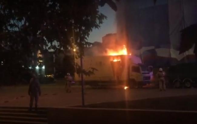 В Симферополе во время предвыборного концерта начался пожар