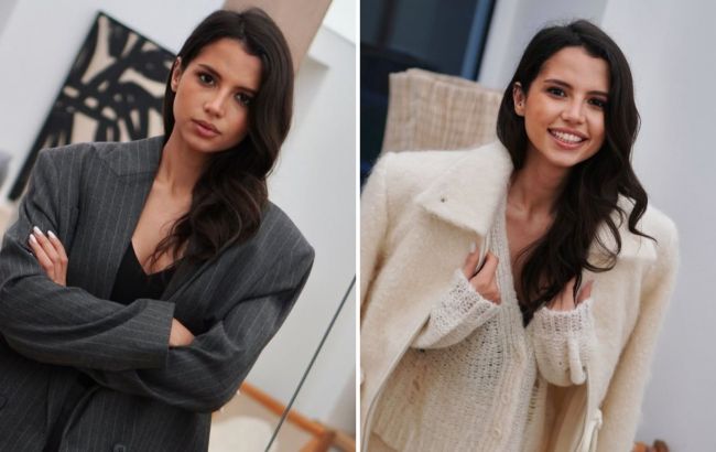 София Шамия примерила "луки" в молочных и графитовых оттенках: стильные образы на каждый день