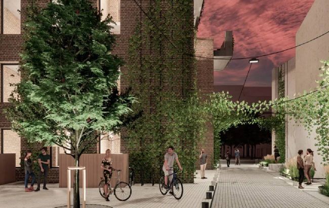 "Жива стіна" у центрі Києва. Архітектори показали проект оновлення одного із громадських просторів