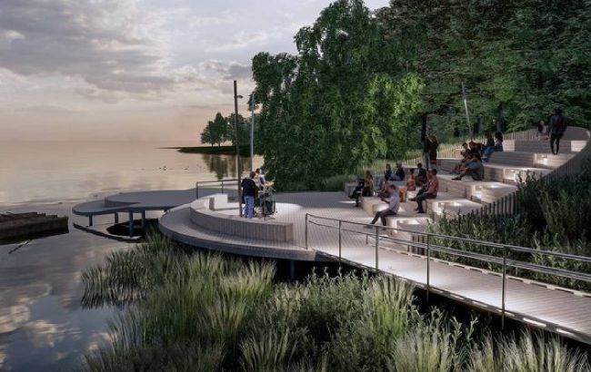 З амфітеатром і будинком ветеранів. Під Києвом облаштують новий громадський простір (фото)