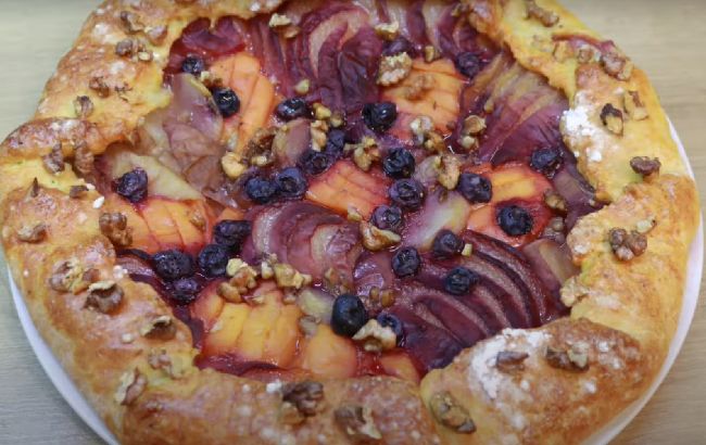 Творожная галета с абрикосами и персиками: рецепт ароматной выпечки для лета