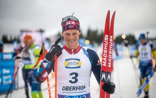 Норвежская звезда биатлона проведет сезон с флагом Украины