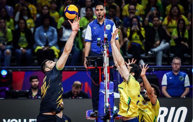 Два тай-брейки за добу: Україна драматично поступилась Бразилії у волейбольній Лізі націй