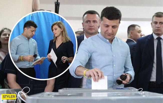 Выборы в Раду 2019: как голосовал Президент (фото, видео)