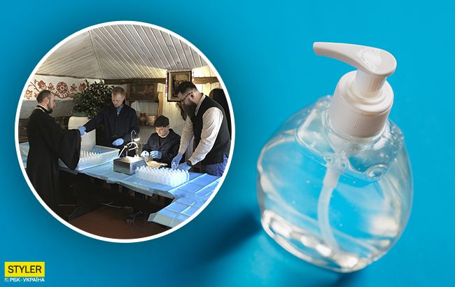 ПЦУ начала изготавливать антисептик: фото процесса