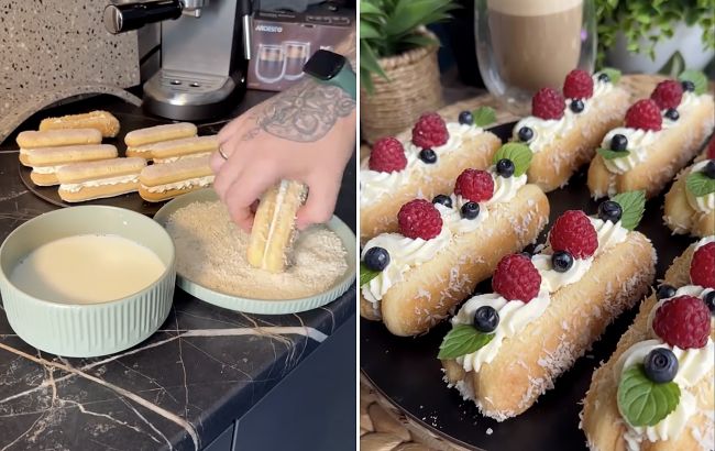 Ліниві еклери за 7 хвилин і без випікання: рецепт швидкого десерту