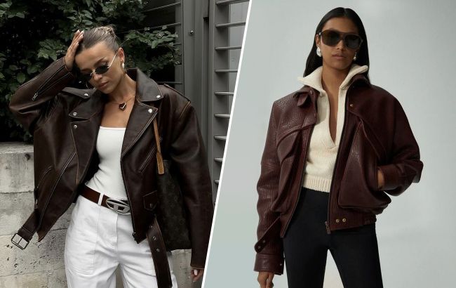 Кожаные куртки - тренд осени 2025: какие фасоны и оттенки выбирают мировые звезды