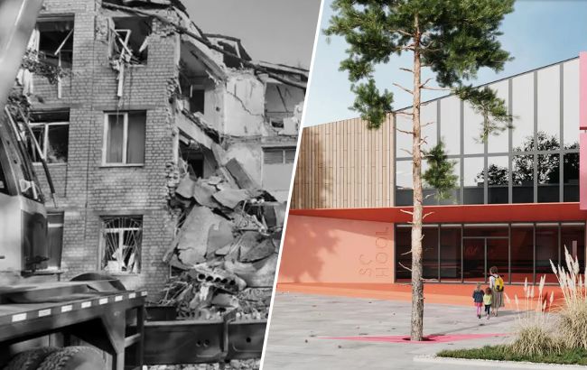 На сонячних батареях і з медіа-студією: показали проєкт відбудови гімназії у Харкові