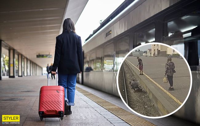 Конфуз на вокзале в Харькове чуть не закончился трагедией: хотела попасть на другую платформу (видео)