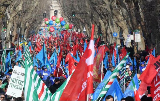 В Риме прошла акция против экономических мер правительства