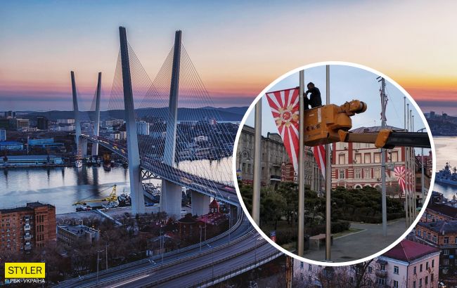 В России оконфузились с Днем победы, развесив "вражеские" флаги (фото)