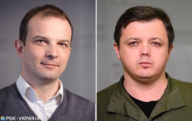 Соболев и Семенченко выходят из "Самопомочи"