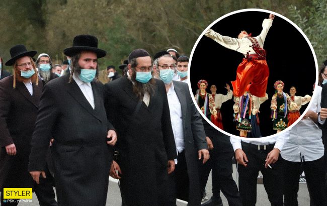 Хасиди, які застрягли на кордоні, у вишиванках заспівали гімн України: яскраве відео
